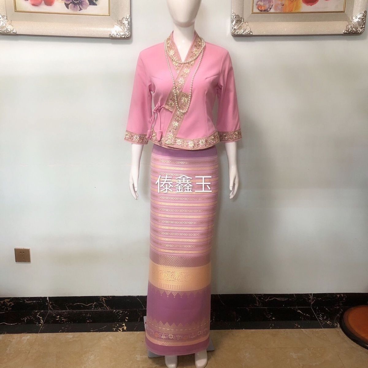Batik Sarong Wrap - 2pcsThailand Long-gyi กระโปรง Dai เสื้อผ้าชาติพันธุ์ฤดูร้อน Sarong