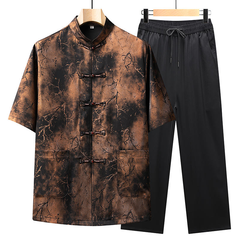 Men'S Ethnic Fashion Trends - เสื้อ+กางเกง ชุดเซ็ตผู้ชาย แฟชั่นฤดูร้อน สไตล์ลำลอง สวมใส่สบาย ชุดสูทผู้ชาย