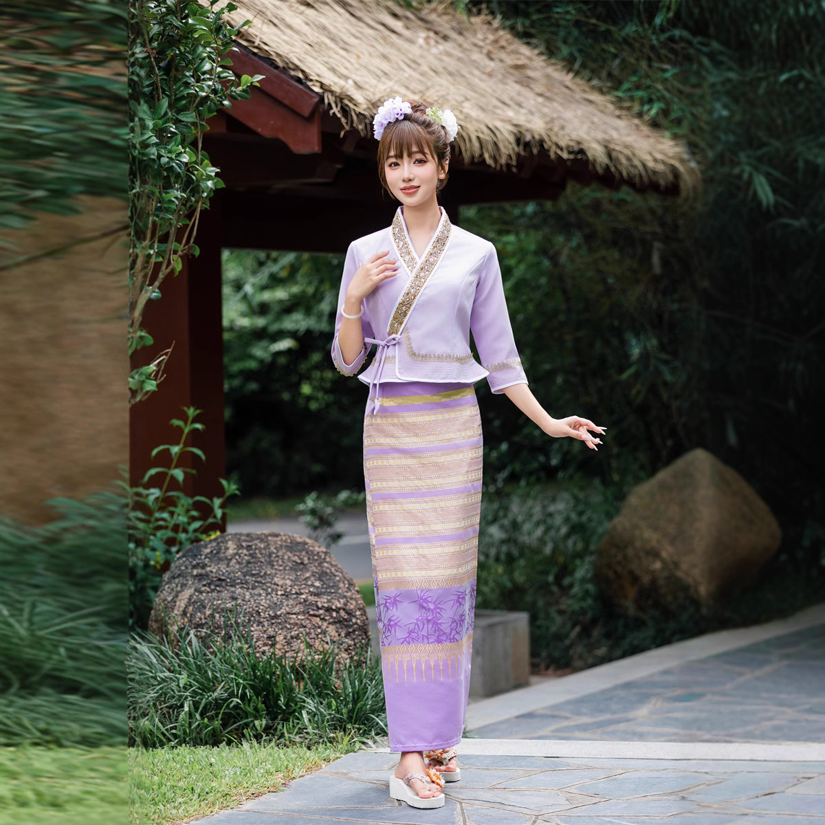 ประเทศไทยพม่าผู้หญิง Dai เสื้อ - Batik Sarong Wrap บทวิจารณ์และราคา