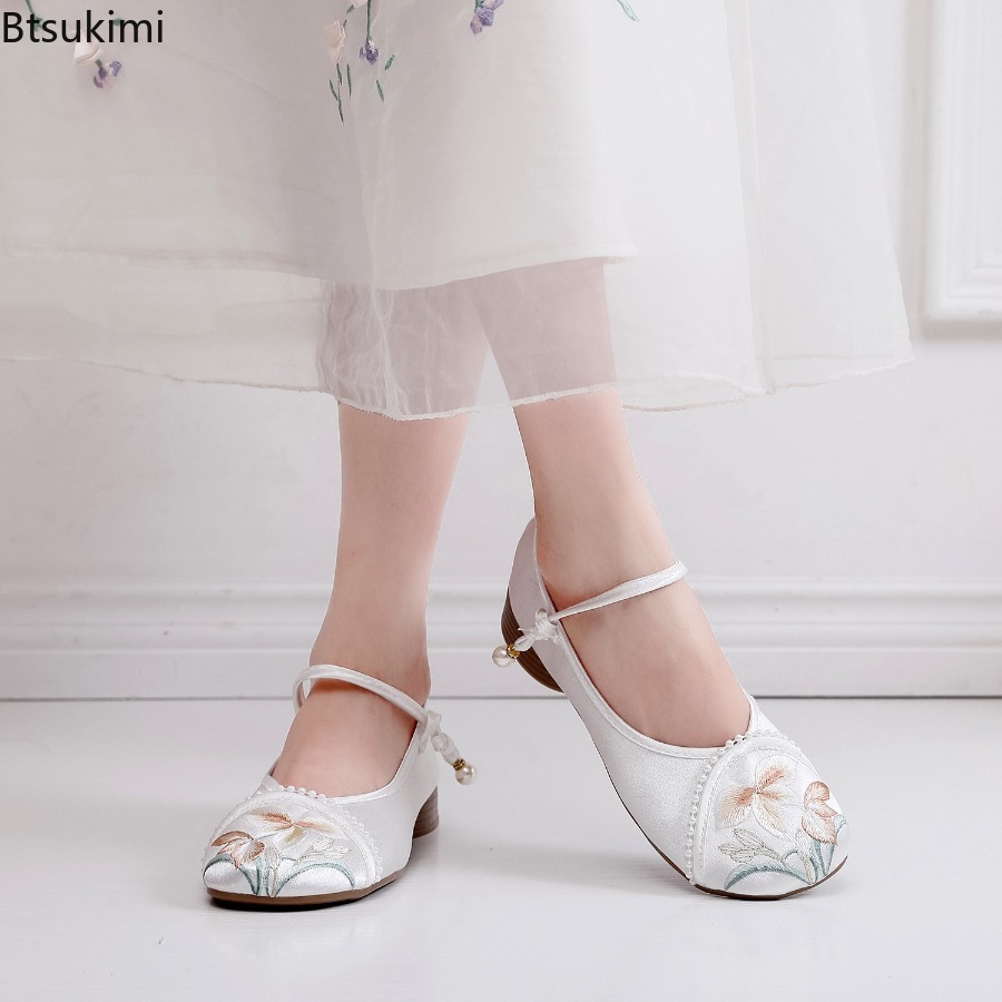 แฟชั่นปักลายสไตล์จีนรองเท้าส้น - The Ethnic Fashion บทวิจารณ์และราคา