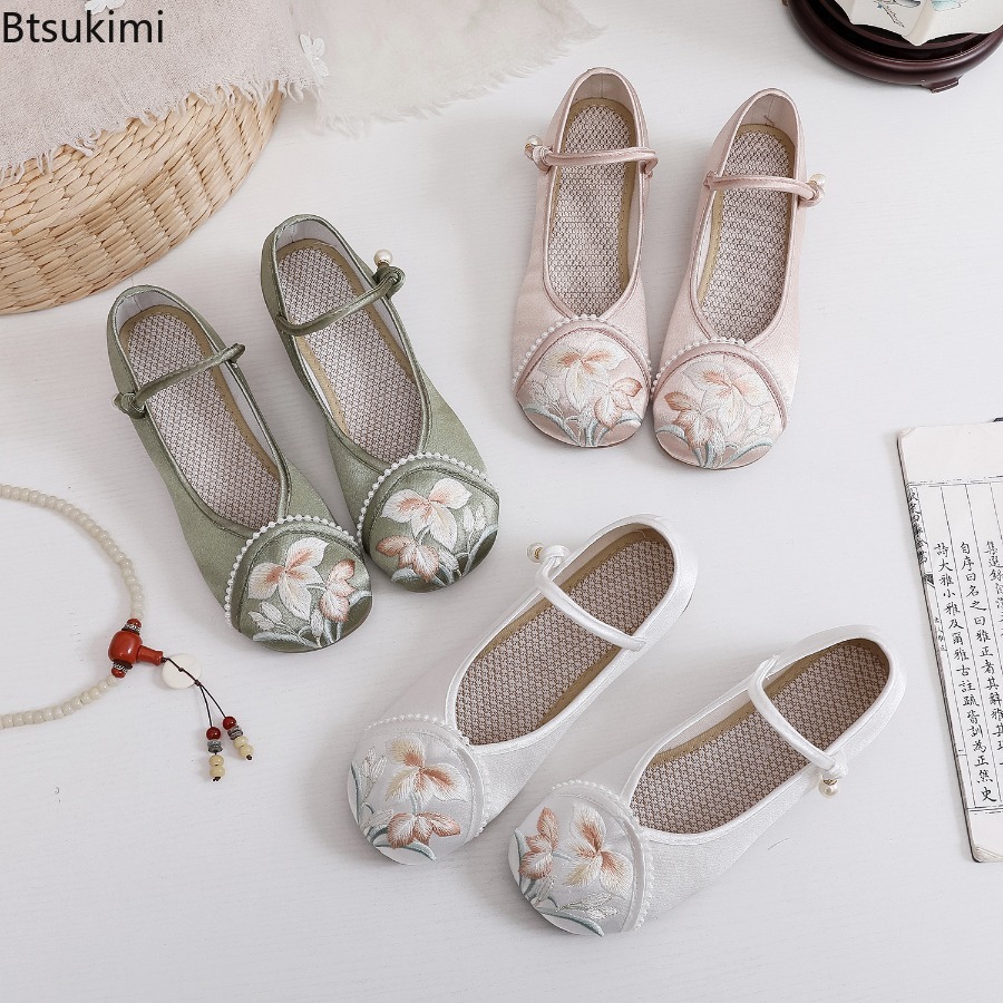 แฟชั่นปักลายสไตล์จีนรองเท้าส้น - The Ethnic Fashion บทวิจารณ์และราคา