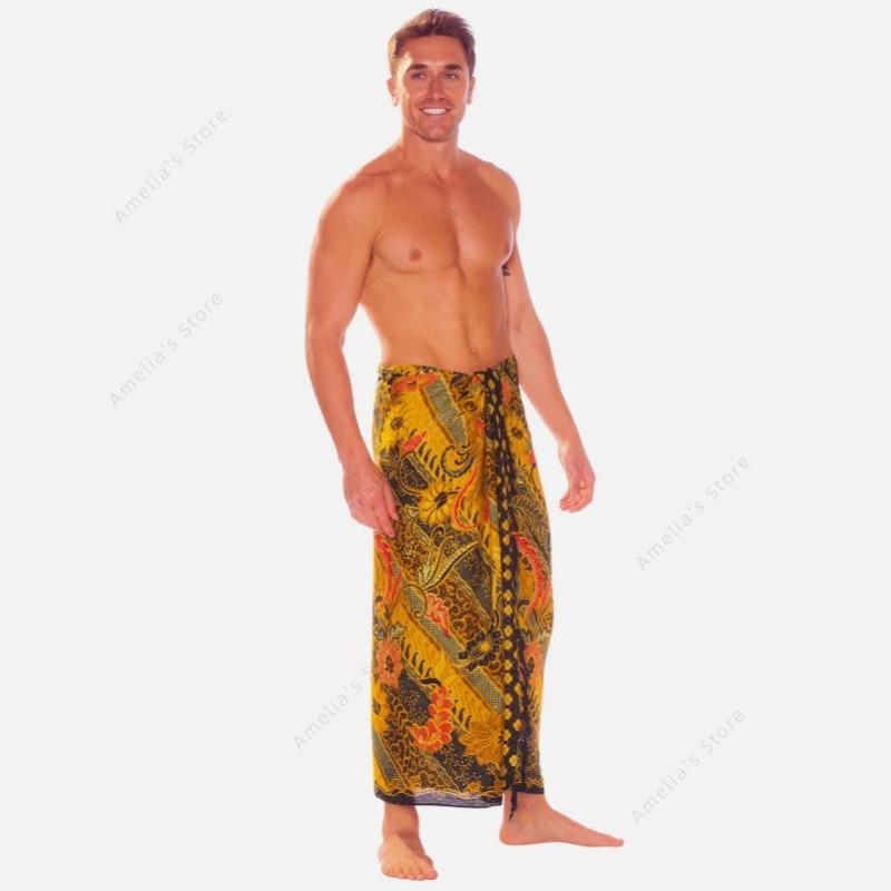 ผ้าซารองผู้ชายลายพิมพ์ดั้งเดิม - Batik Sarong Wrap บทวิจารณ์และราคา