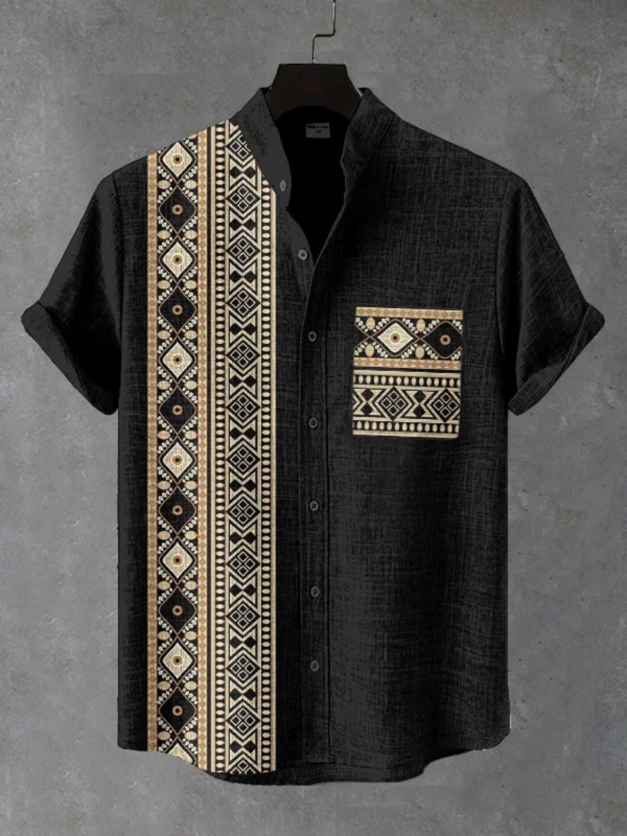 เสื้อเชิ้ตแขนสั้นสไตล์ชนเผ่าแน - Men'S Ethnic Fashion Trends บทวิจารณ์และราคา