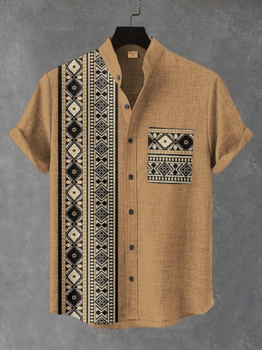 เสื้อเชิ้ตแขนสั้นสไตล์ชนเผ่าแน - Men'S Ethnic Fashion Trends บทวิจารณ์และราคา