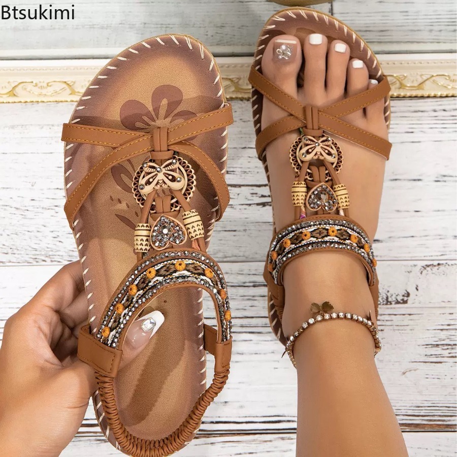 รองเท้าแตะสไตล์โบฮีเมียนสำหรับ - The Ethnic Fashion บทวิจารณ์และราคา