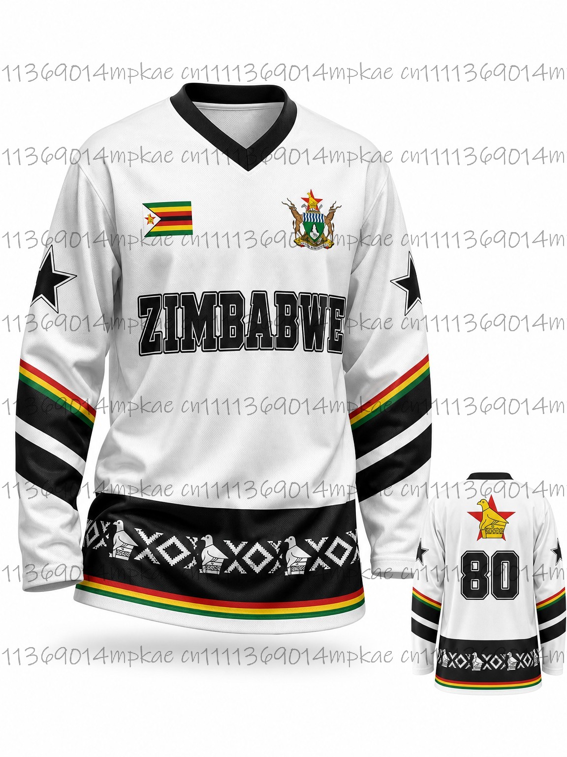 เสื้อยืดแขนยาวคอวีพิมพ์ลายสไตล - The Ethnic Fashion บทวิจารณ์และราคา